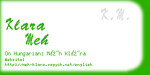 klara meh business card